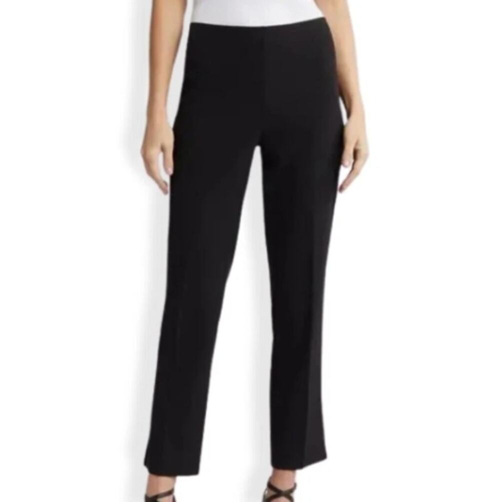 New HALOGEN Women's Black High-Waisted Slim Fit Dress Pants  Size XL